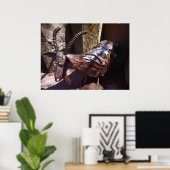 スポケーン食べの河口公園のゴミのヤギ ポスター (ホームオフィス)