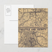 スポケーン、シアトル ポストカード (正面/裏面)