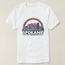 スポケーン ワシントンDCスカイライン Tシャツ