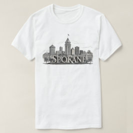 スポケーン ワシントンDCスカイライン Tシャツ