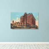 スポケーンWA – ダベンポートホテルのビュー#1 キャンバスプリント (インサイチュ (ウッドフロア))