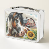 スポッかわいらしト馬とバ素朴ーン メタルランチボックス (裏面)