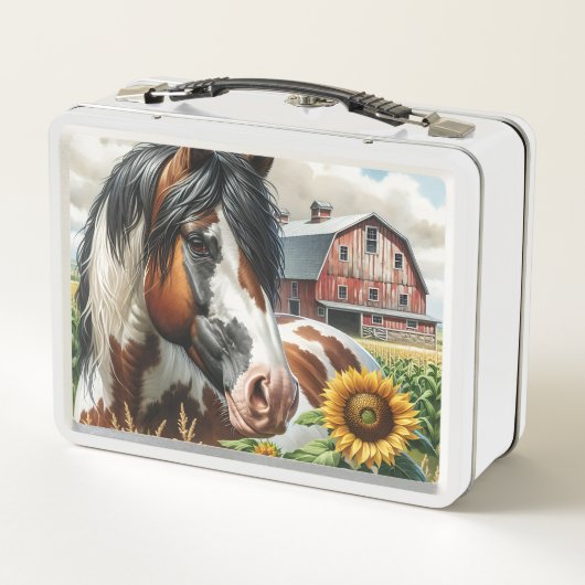 スポッかわいらしト馬とバ素朴ーン メタルランチボックス (裏面)