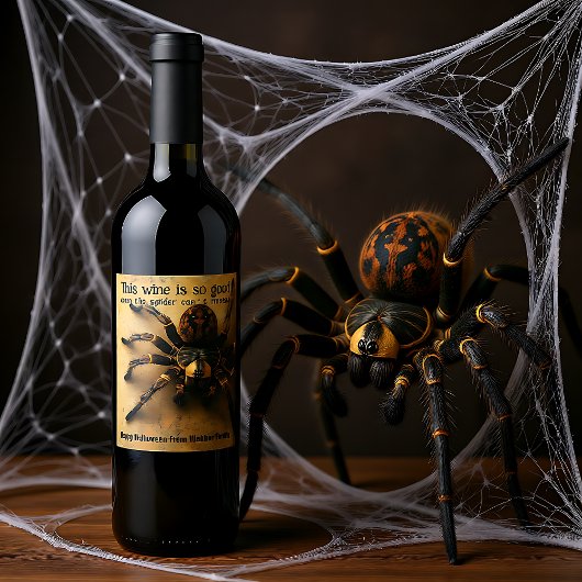 スポックタキュラースパイダーハロウィーンバッシュ！ ワインラベル