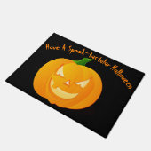 スポック式のジャック・オランタン・ハロウィーン ドアマット (アングル)