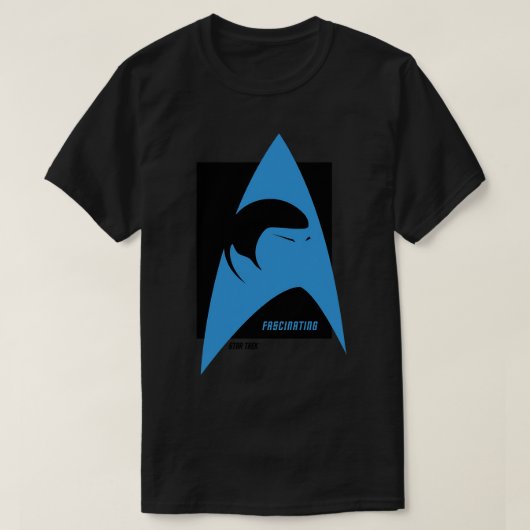 スポック魅惑的なオリジナルブルー Tシャツ (デザイン正面)