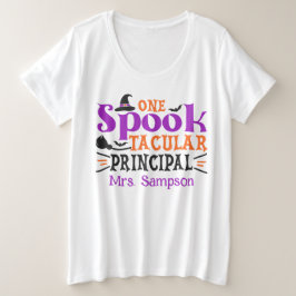 「スポック」タックな主不気味要ハロウィーンをテーマ プラスサイズTシャツ