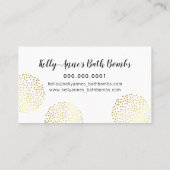 スポッスタイリッシュトスポット釉薬の豪華な金ゴールドバスボム 名刺 (裏面)