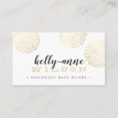 スポッスタイリッシュトスポット釉薬の豪華な金ゴールドバスボム 名刺 (正面)