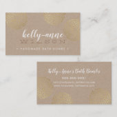 スポッスタイリッシュトスポット釉薬金ゴールド浴爆弾クラフト 名刺 (正面/裏面)