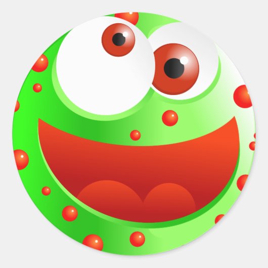スポッティグリーンスミリー ラウンドシール (正面)