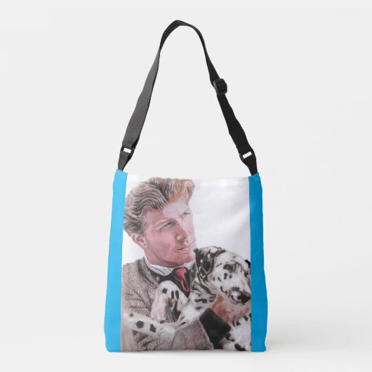 スポッティダルマチアン犬かわいいクロスボディバッグアート クロスボディバッグ (裏面)