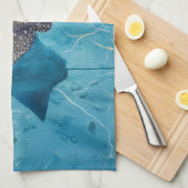 スポッテッドイーグルスティングレイ – 海 キッチンタオル (四つ折り)