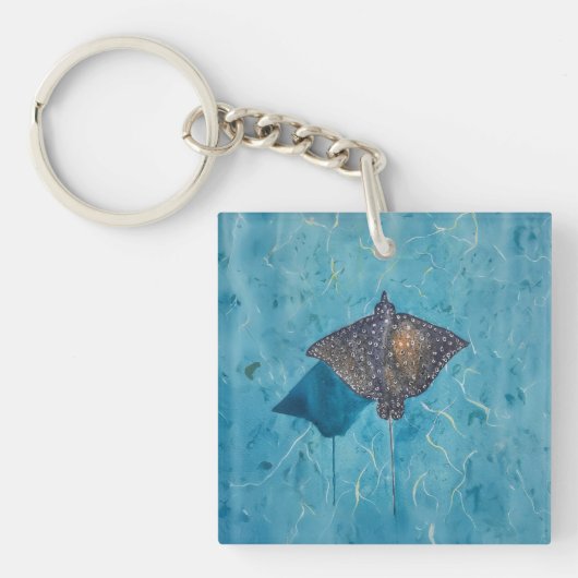 スポッテッドイーグルスティングレイ – 海 キーホルダー (正面)