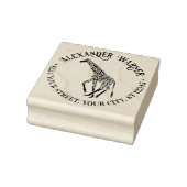 スポッテッドキレーフシルエット名差出人住所 ラバースタンプ (スタンプ)