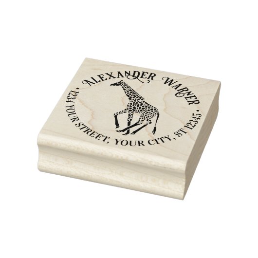 スポッテッドキレーフシルエット名差出人住所 ラバースタンプ (スタンプ)