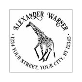 スポッテッドキレーフシルエット名差出人住所 ラバースタンプ (インプリント)
