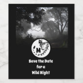 スポッテッドジェネットシルエットモノグラムポー ワインラベル (シングルラベル)