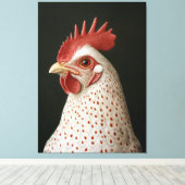 スポッテッドチキンポートレート キャンバスプリント (インサイチュ (ウッドフロア))