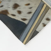 スポッテッドドッグオンカーライドアートプリント フリースブランケット (角)