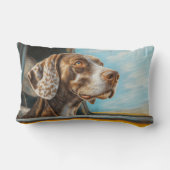 スポッテッドドッグon a Car Adventure Artプリント ランバークッション (裏面)