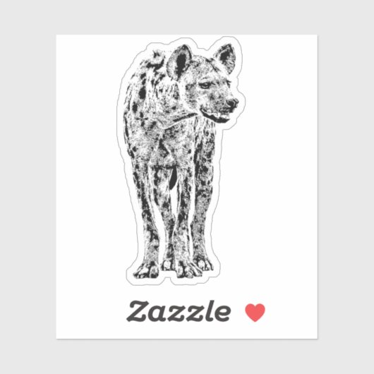 スポッテッドハイエナフル姿 シール (シート)