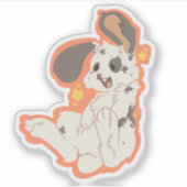 スポッテッドバニーステッカー シール (正面)