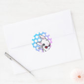 スポッテッドブルテリアクラシックーのラウンドステッカー ラウンドシール (封筒)