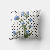 スポッテッドブルー花両面クッション クッション (裏面)