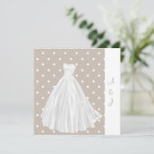 スポッテッドホワイトガウン結婚式招待状 招待状 (スタンド正面)