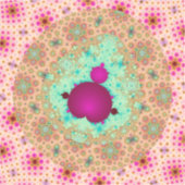 スポッテッドマンデルブロットセットフラクタルデザイン シール (正面)