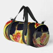 スポッテッドリリーフローラ抽象芸術アートパーソナライズされた ダッフルバッグ (右コーナー)