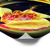 スポッテッドリリーフローラ鏡抽象芸術アート ポスター (角)