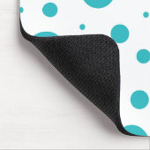 スポットとストライプターコイズ – 黄色 マウスパッド (コーナー)