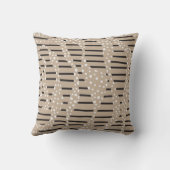 スポットとストライプ2 – トープ、白黒 クッション (裏面)