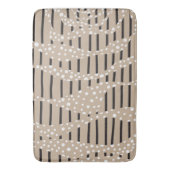 スポットとストライプ2 – トープ、白黒 バスマット (正面縦)