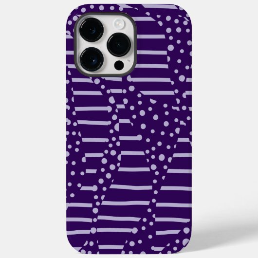 スポットとストライプ2 – 紫 Case-Mate iPhoneケース (裏面)