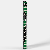 スポットとストライプ2 – 緑、クリーム、黒 Case-Mate iPhoneケース (裏面 / 右)