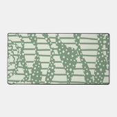スポットとストライプ2 – 緑 デスクマット (正面)