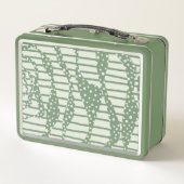 スポットとストライプ2 – 緑 メタルランチボックス (裏面)