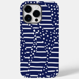 スポットとストライプ2 – 青と白 Case-Mate iPhone 14 PRO MAXケース