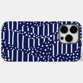 スポットとストライプ2 – 青と白 Case-Mate iPhoneケース (裏面 (横))