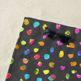 スポットとドット水玉模様水色ビーチスタイル ビーチタオル