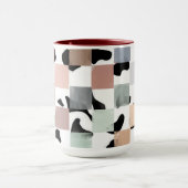 スポットと市松模様に マグカップ (中央)