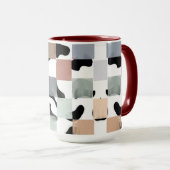 スポットと市松模様に マグカップ (正面右)