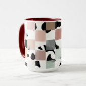 スポットと市松模様に マグカップ (正面左)