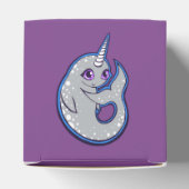 スポットインク付きグレイ鳴鯨スケッチデザイン フェイバーボックス (上部)