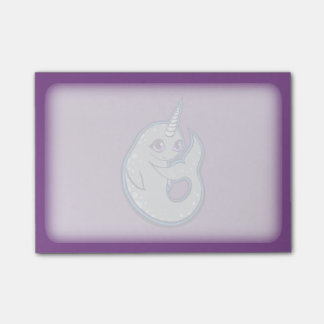 スポットインク付きグレイ鳴鯨スケッチデザイン ポストイット