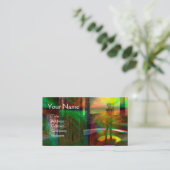 スポットカラフルライトと風光明媚なライトストリーム 名刺 (スタンド正面)