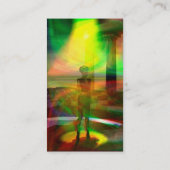 スポットカラフルライトと風光明媚なライトストリーム 名刺 (裏面)